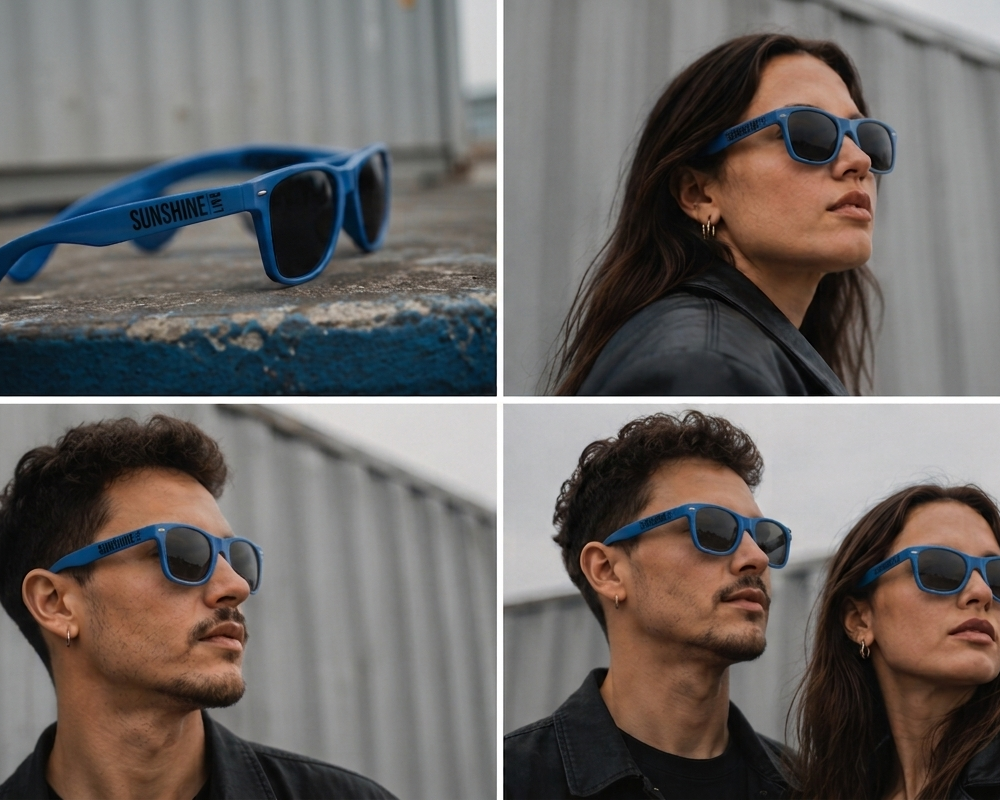 SUNSHINE LIVE Sonnenbrille Hellblau Rebrand